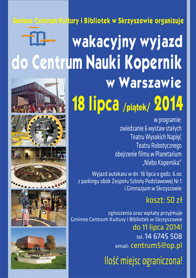 Wycieczka do Centrum Nauki Kopernik w Warszawie